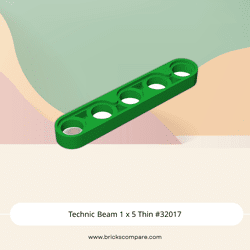Technic Beam 1 x 5 Thin #32017 - 28-Green