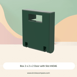 Box 2 x 2 x 2 Door with Slot #4346 - 141-Dark Green
