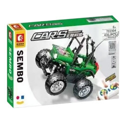 SEMBO 701904 Unlimited speed: Prairie Ares Q car technology remote control stunt building block car