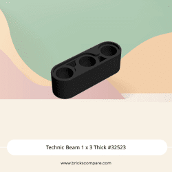 Technic Beam 1 x 3 Thick #32523 - 26-Black
