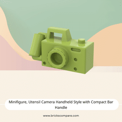 Minifigure, Utensil Camera Handheld Style with Compact Bar Handle  - 119-Lime