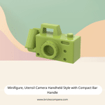 Minifigure, Utensil Camera Handheld Style with Compact Bar Handle  - 119-Lime