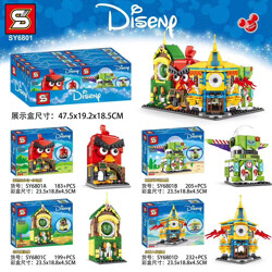 SY SY6801D Hut 4 Angry Birds, Buzz Lightyear Toy Shop, Forest Magic House, Minions Music Bar
