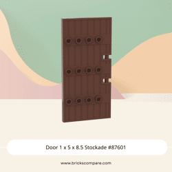 Door 1 x 5 x 8.5 Stockade #87601 - 192-Reddish Brown