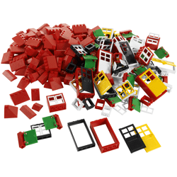 Lego 9386 Education: doors and windows and roof tile sets