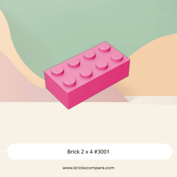 Brick 2 x 4 #3001 - 221-Dark Pink