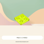 Plate 2 x 2 #3022 - 311-Trans-Bright Green