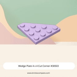 Wedge Plate 4 x 4 Cut Corner #30503 - 325-Lavender