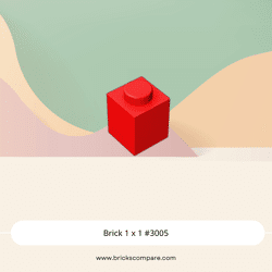 Brick 1 x 1 #3005 - 21-Red