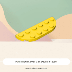 Plate Round Corner 2 x 6 Double #18980 - 24-Yellow