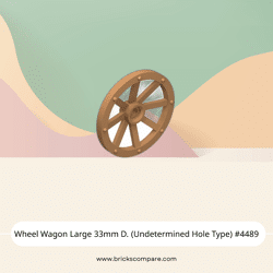 Wheel Wagon Large 33mm D. (Undetermined Hole Type) #4489 - 312-Medium Dark Flesh