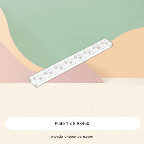 Plate 1 x 8 #3460 - 40-Trans-Clear