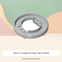 Technic Turntable 60 Tooth, Base #18939 - 194-Light Bluish Gray