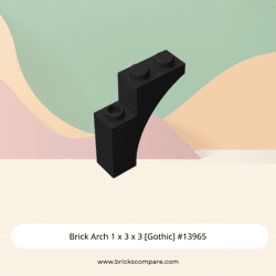 Brick Arch 1 x 3 x 3 [Gothic] #13965 - 26-Black