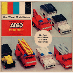 Lego 348-2 Mini-Wheel Car and Truck Set