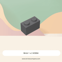 Brick 1 x 2 #3004 - 199-Dark Bluish Gray