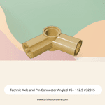 Technic Axle and Pin Connector Angled #5 - 112.5 #32015 - 5-Tan