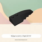 Wedge Curved 6 x 2 Right #41747 - 26-Black