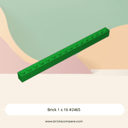 Brick 1 x 16 #2465 - 28-Green