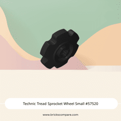 Technic Tread Sprocket Wheel Small #57520 - 26-Black