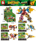 SY 1604D Dinosaur World: 4 Combinations of Gold Wing Mecha