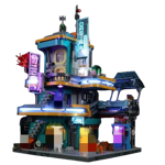 FunWhole F9042 Cyberpunk Neon City: Neon Oasis Apartment Building