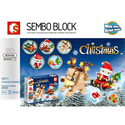 SEMBO 601091 Santa Sleigh Reindeer