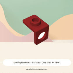 Minifig Neckwear Bracket - One Stud #42446 - 154-Dark Red