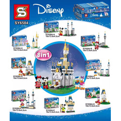 SY SY6584-G Disney: Disney Castle Mickey Mouse Donald Duck 8 minifigures