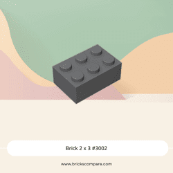 Brick 2 x 3 #3002 - 199-Dark Bluish Gray