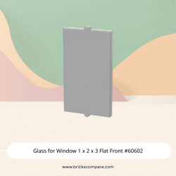 Glass for Window 1 x 2 x 3 Flat Front #60602 - 194-Light Bluish Gray
