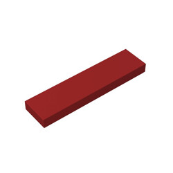 Tile 1 x 4 with Groove #2431  - 154-Dark Red