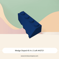 Wedge Sloped 45 4 x 2 Left #43721 - 140-Dark Blue