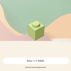 Brick 1 x 1 #3005 - 326-Yellowish Green