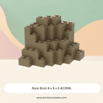 Rock Brick 8 x 8 x 6 #23996 - 138-Dark Tan