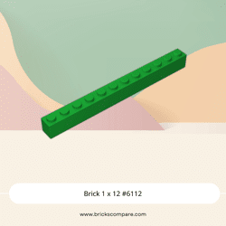 Brick 1 x 12 #6112 - 28-Green