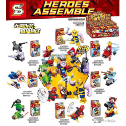 SY 1163-6 Super Heroes minifigures: 8 combinations