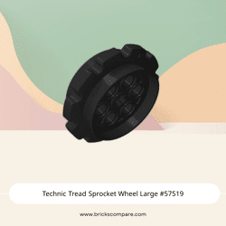 Technic Tread Sprocket Wheel Large #57519 - 26-Black