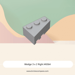 Wedge 3 x 2 Right #6564 - 194-Light Bluish Gray