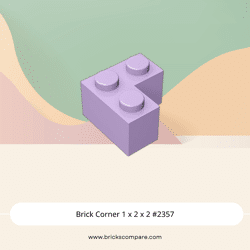 Brick Corner 1 x 2 x 2 #2357 - 325-Lavender