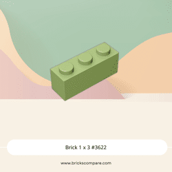 Brick 1 x 3 #3622 - 330-Olive Green