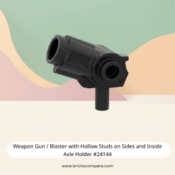 Weapon Gun / Blaster with Hollow Studs on Sides and Inside Axle Holder #24144 - 26-Black