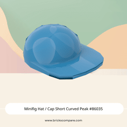 Minifig Hat / Cap Short Curved Peak #86035 - 321-Dark Azure