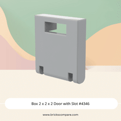 Box 2 x 2 x 2 Door with Slot #4346 - 194-Light Bluish Gray