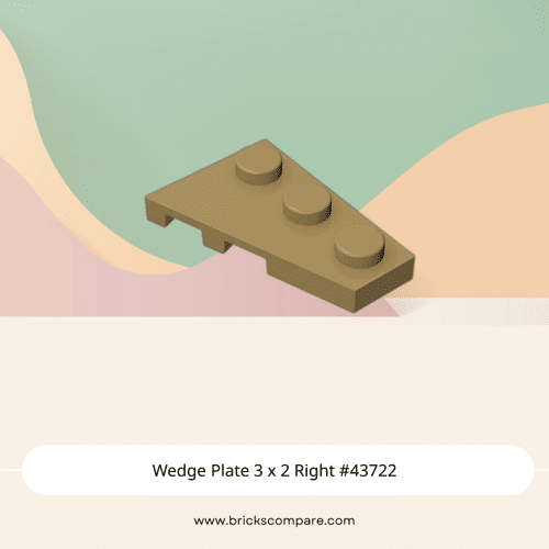 Wedge Plate 3 x 2 Right #43722 - 138-Dark Tan