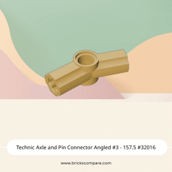 Technic Axle and Pin Connector Angled #3 - 157.5 #32016 - 5-Tan