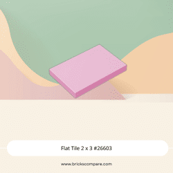 Flat Tile 2 x 3 #26603 - 222-Bright Pink