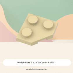 Wedge Plate 2 x 2 Cut Corner #26601  - 5-Tan