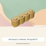 Brick Special 1 x 4 Palisade - aka Log #30137 - 5-Tan