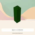 Brick 1 x 1 x 3 #14716 - 141-Dark Green